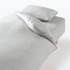 Draps De Lit^Muji Taie d'oreiller en jersey de coton
