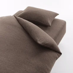 Draps De Lit^Muji Taie d'oreiller en jersey de coton