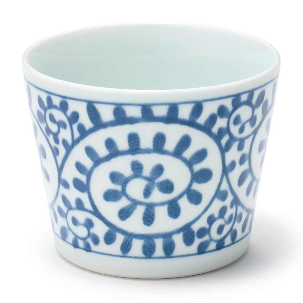 Vaisselle^Muji Tasse à saké en porcelaine Hasami - Motif arabesque