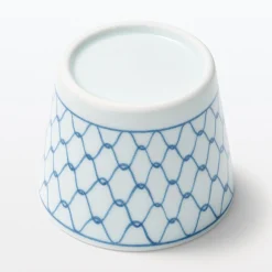 Vaisselle^Muji Tasse à saké en porcelaine Hasami - Motif maille