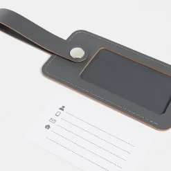 Accessoires De Voyage^Muji Étiquette de bagage en cuir recyclé - Grafite