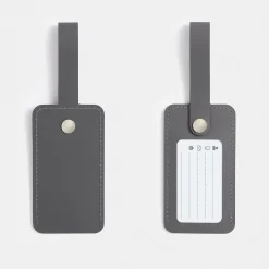 Accessoires De Voyage^Muji Étiquette de bagage en cuir recyclé - Grafite