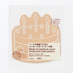 Emballages Cadeaux^Muji Étiquettes cadeaux - Gâteau, lot de 3