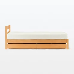 Lits^Muji Tiroir de dessous de lit en bois d'hévéa
