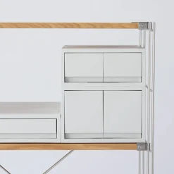 Petits Rangements En Polypropylène|Boîtes Et Rangement De Bureau^Muji Tiroir en PP A4 gris blanc 2 compartiments L26 XP37X H17.5cm