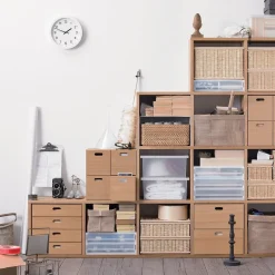 Petits Rangements En Polypropylène|Boîtes Et Rangement De Bureau^Muji Tiroir en PP paysage 2 compartiments L37X P26X H9cm