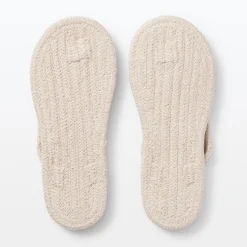Chaussons|Chaussons^Muji Tongs d'intérieur en coton mélangé