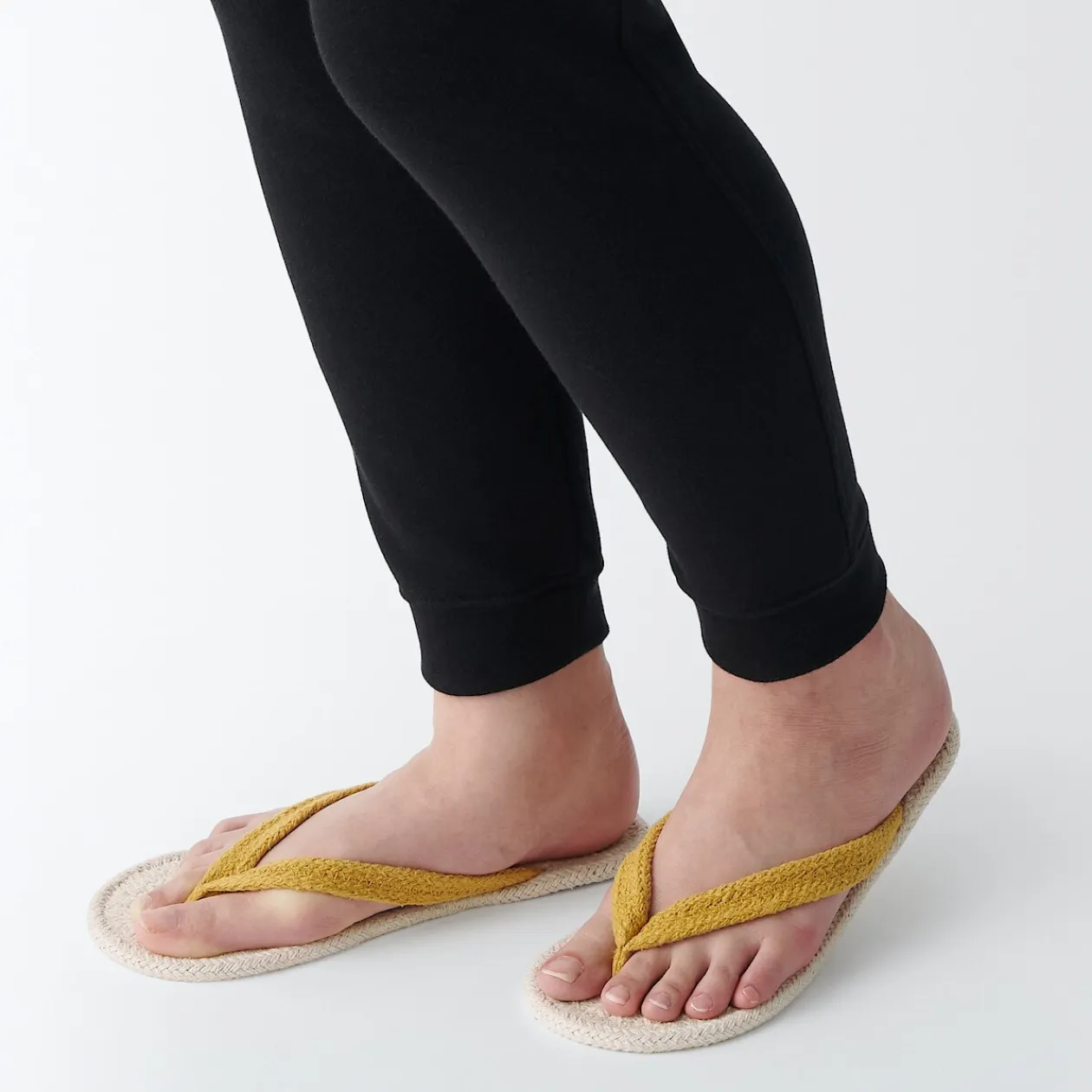 Chaussons|Chaussons^Muji Tongs d'intérieur en coton mélangé