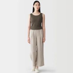Hauts Et T‐Shirts|Sous‐Vêtements^Muji Top brassière court côtelé en coton pour femme