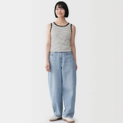 Hauts Et T‐Shirts|Sous‐Vêtements^Muji Top brassière court côtelé en coton pour femme