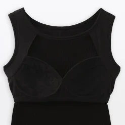 Hauts Et T‐Shirts|Sous‐Vêtements^Muji Top brassière court côtelé en coton pour femme