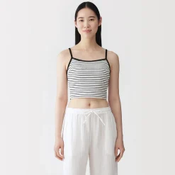 Hauts Et T‐Shirts|Sous‐Vêtements^Muji Top brassière court côtelé en coton pour femme