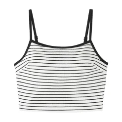 Hauts Et T‐Shirts|Sous‐Vêtements^Muji Top brassière court côtelé en coton pour femme