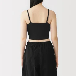 Hauts Et T‐Shirts|Sous‐Vêtements^Muji Top brassière court côtelé en coton pour femme