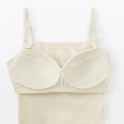 Hauts Et T‐Shirts|Sous‐Vêtements^Muji Top brassière lisse côtelé en mélange lyocell pour femme