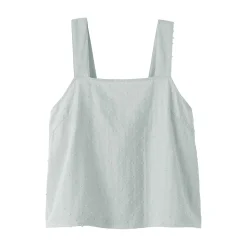 Hauts Et T‐Shirts|Sous‐Vêtements^Muji Top sans manches en double gaze à pois dobby pour femme
