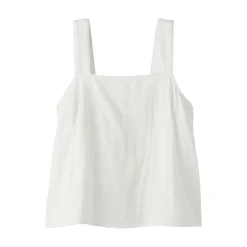 Hauts Et T‐Shirts|Sous‐Vêtements^Muji Top sans manches en double gaze à pois dobby pour femme