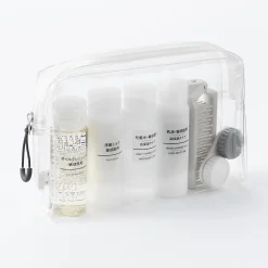 Trousses De Toilette^Muji Trousse de toilette transparente ‐ Pochette de voyage 12 x 18,5 x 4 cm