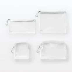 Trousses De Toilette^Muji Trousse de toilette transparente ‐ Pochette de voyage 12 x 10 x 4 cm