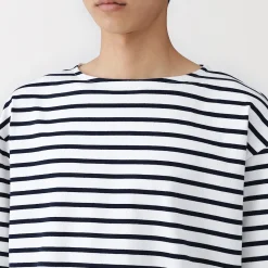 Hauts Et T‐Shirts^Muji T-shirt à col bateau en coton épais délavé pour homme