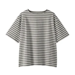 Hauts Et T‐Shirts^Muji T-shirt à col bateau en coton épais délavé pour homme