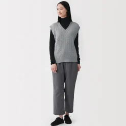 Hauts Et T‐Shirts|Sous‐Vêtements^Muji T-shirt à col roulé transparent à manches longues en mélange de lyocell pour femme