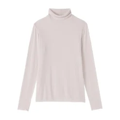 Hauts Et T‐Shirts|Sous‐Vêtements^Muji T-shirt à col roulé transparent à manches longues en mélange de lyocell pour femme
