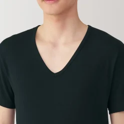Sous‐Vêtements^Muji T‐shirt à col V en coton respirant pour homme