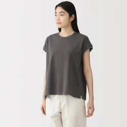Hauts Et T‐Shirts^Muji T-shirt à mancherons en coton épais pour femme