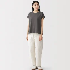 Hauts Et T‐Shirts^Muji T-shirt à mancherons en coton épais pour femme