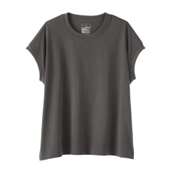 Hauts Et T‐Shirts^Muji T-shirt à mancherons en coton épais pour femme