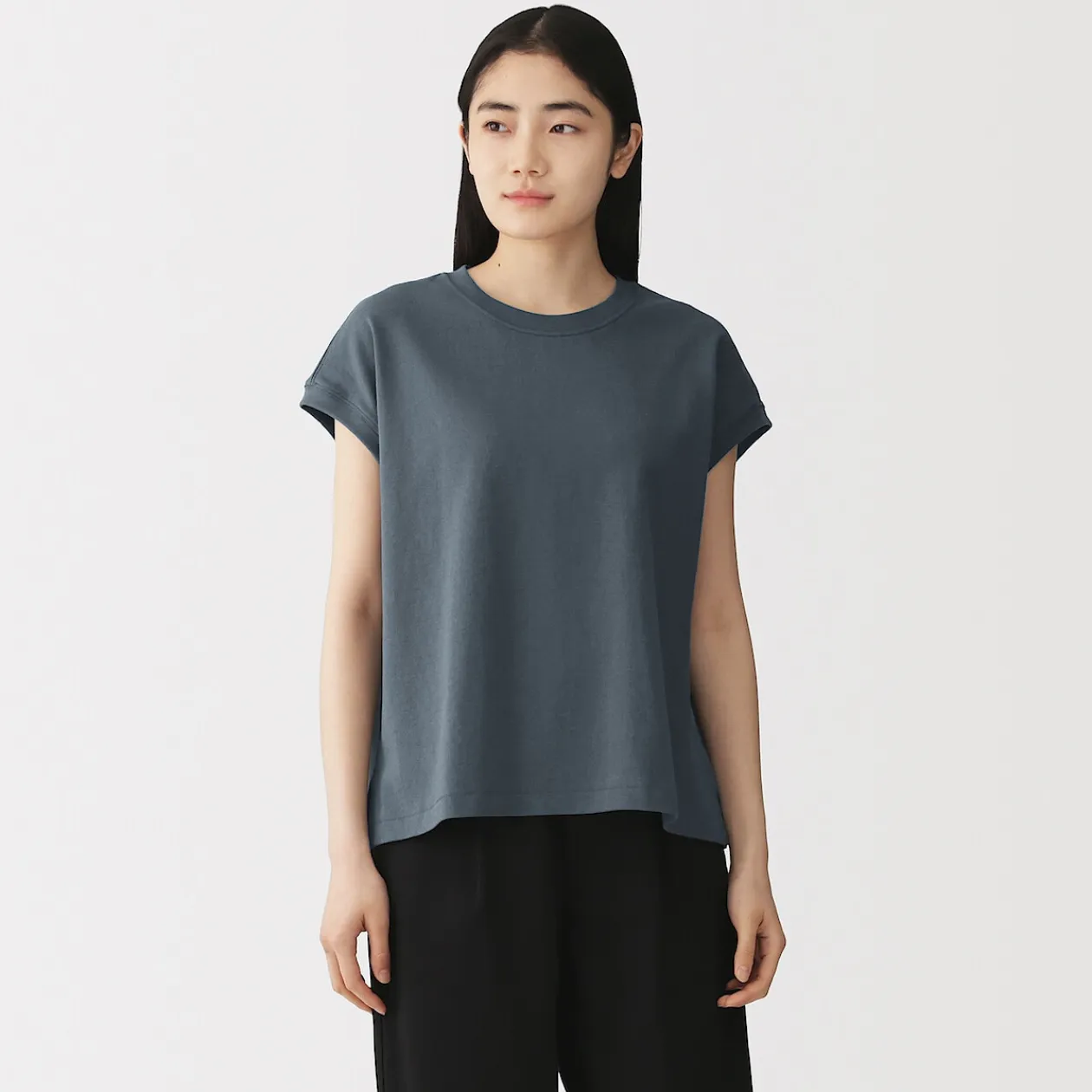 Hauts Et T‐Shirts^Muji T-shirt à mancherons en coton épais pour femme