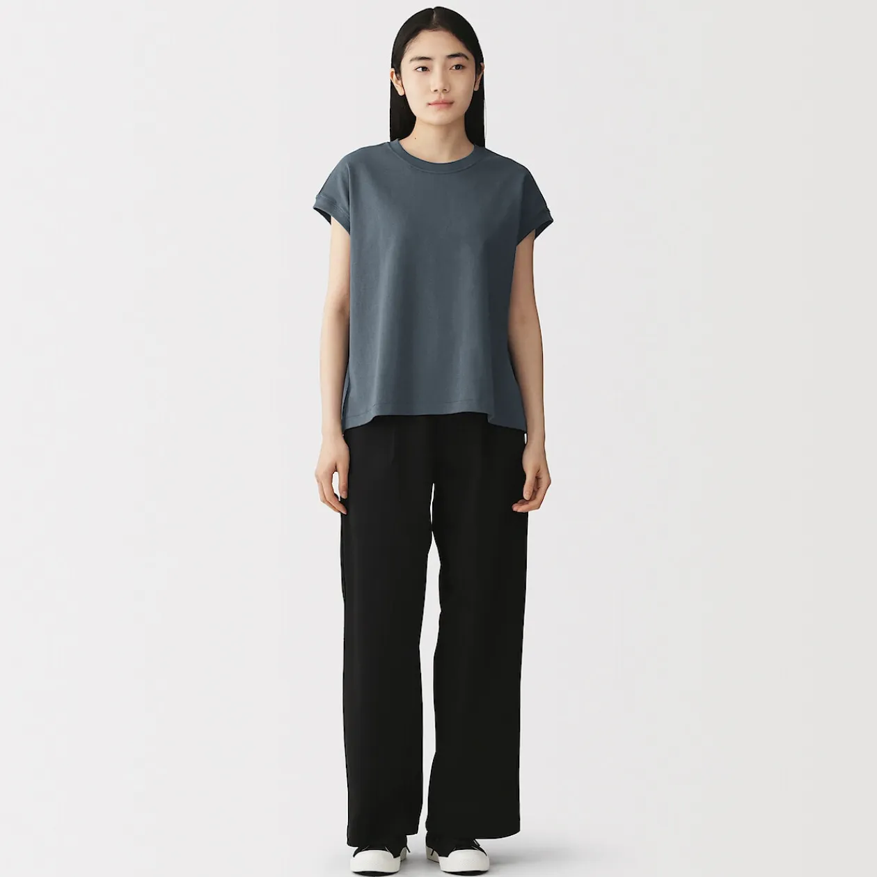 Hauts Et T‐Shirts^Muji T-shirt à mancherons en coton épais pour femme