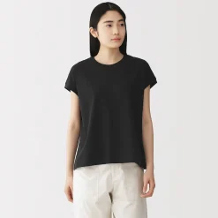 Hauts Et T‐Shirts^Muji T-shirt à mancherons en coton épais pour femme
