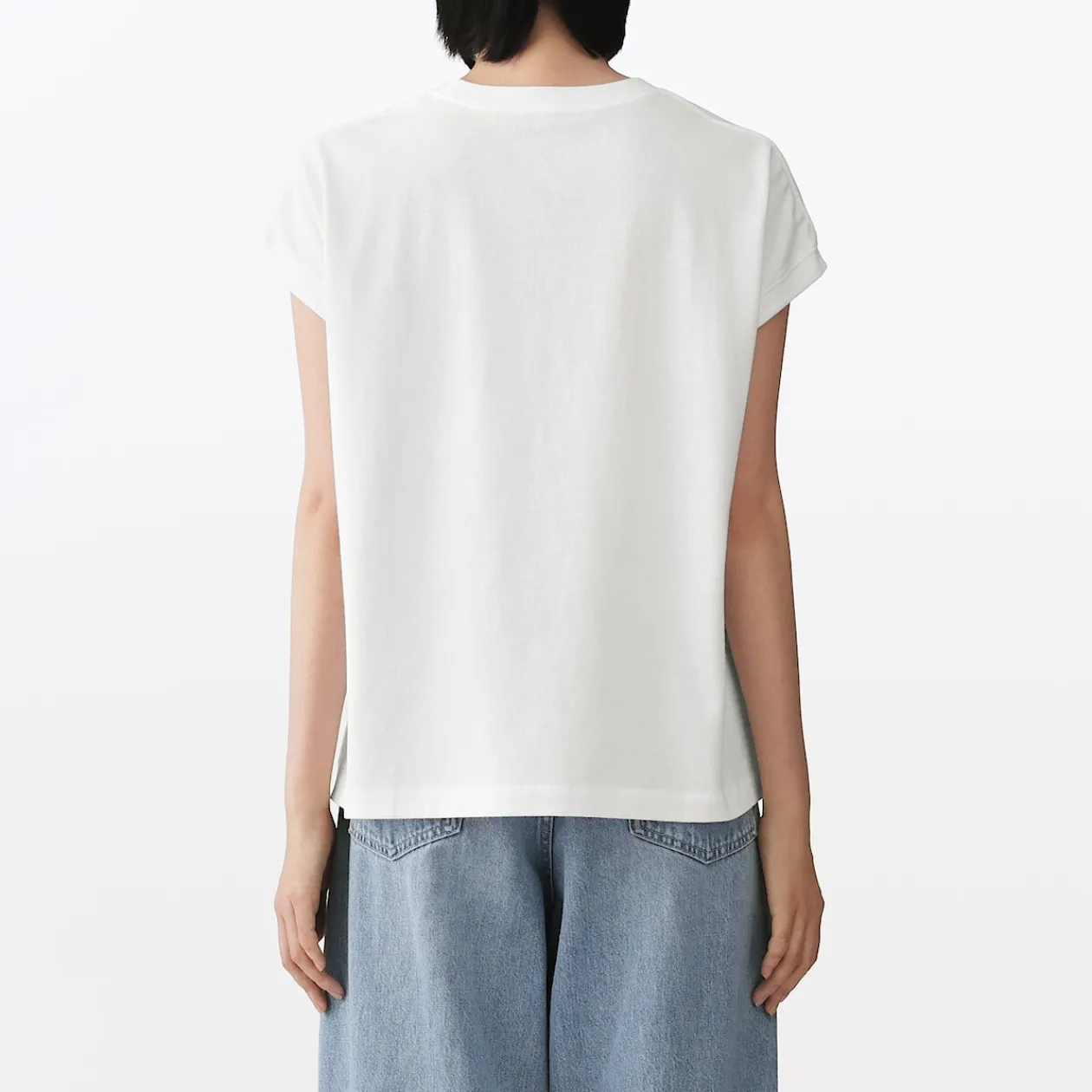 Hauts Et T‐Shirts^Muji T-shirt à mancherons en coton épais pour femme