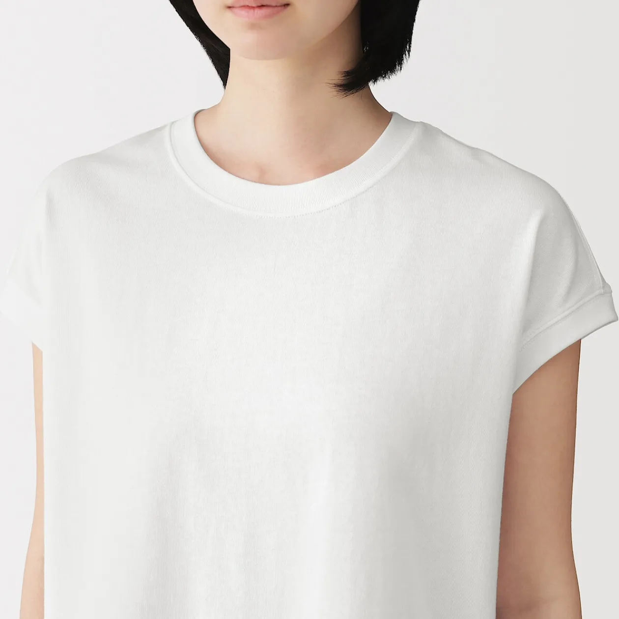 Hauts Et T‐Shirts^Muji T-shirt à mancherons en coton épais pour femme