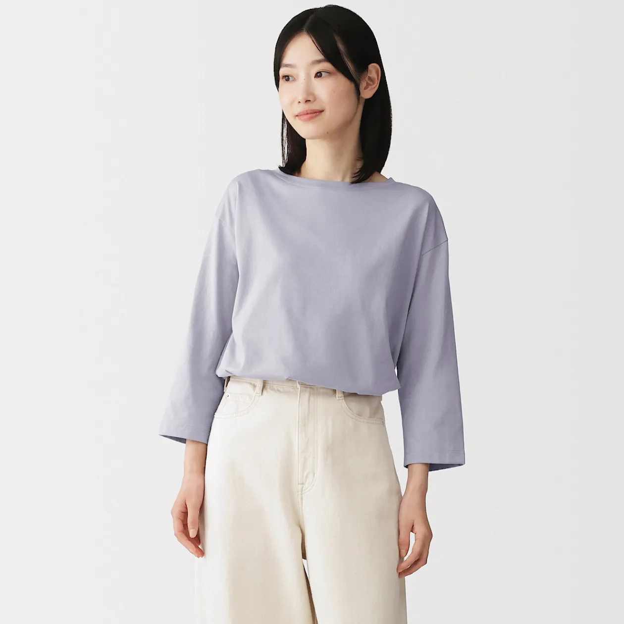 Hauts Et T‐Shirts^Muji T‐shirt à manches 3/4 en coton mélangé pour femme