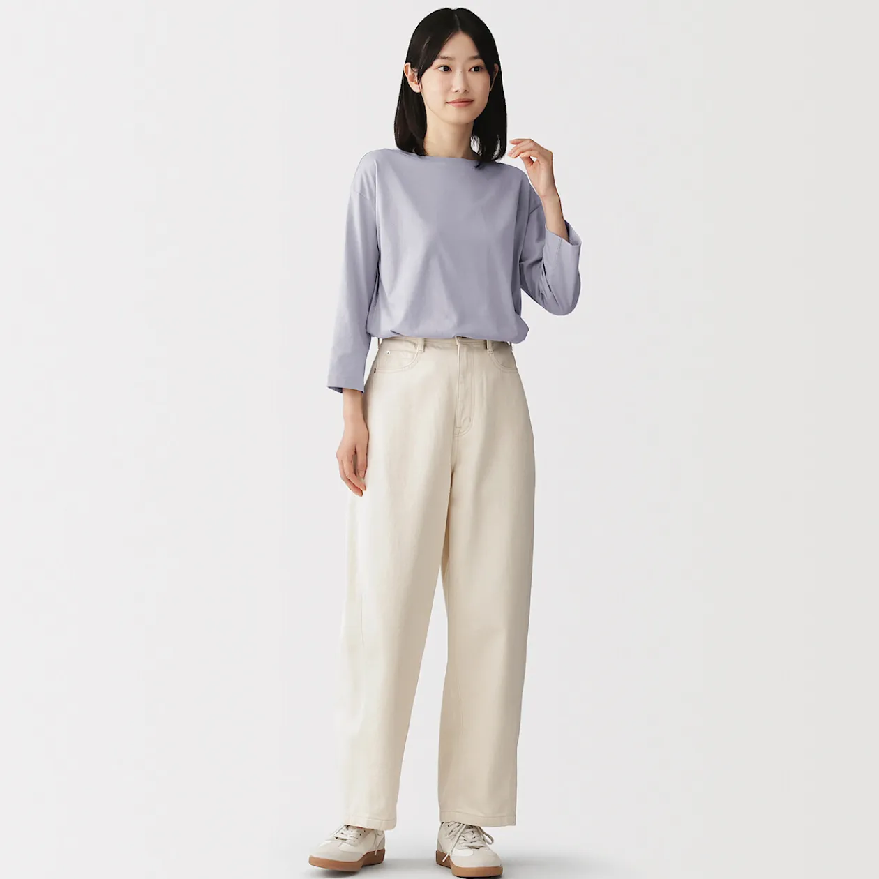 Hauts Et T‐Shirts^Muji T‐shirt à manches 3/4 en coton mélangé pour femme