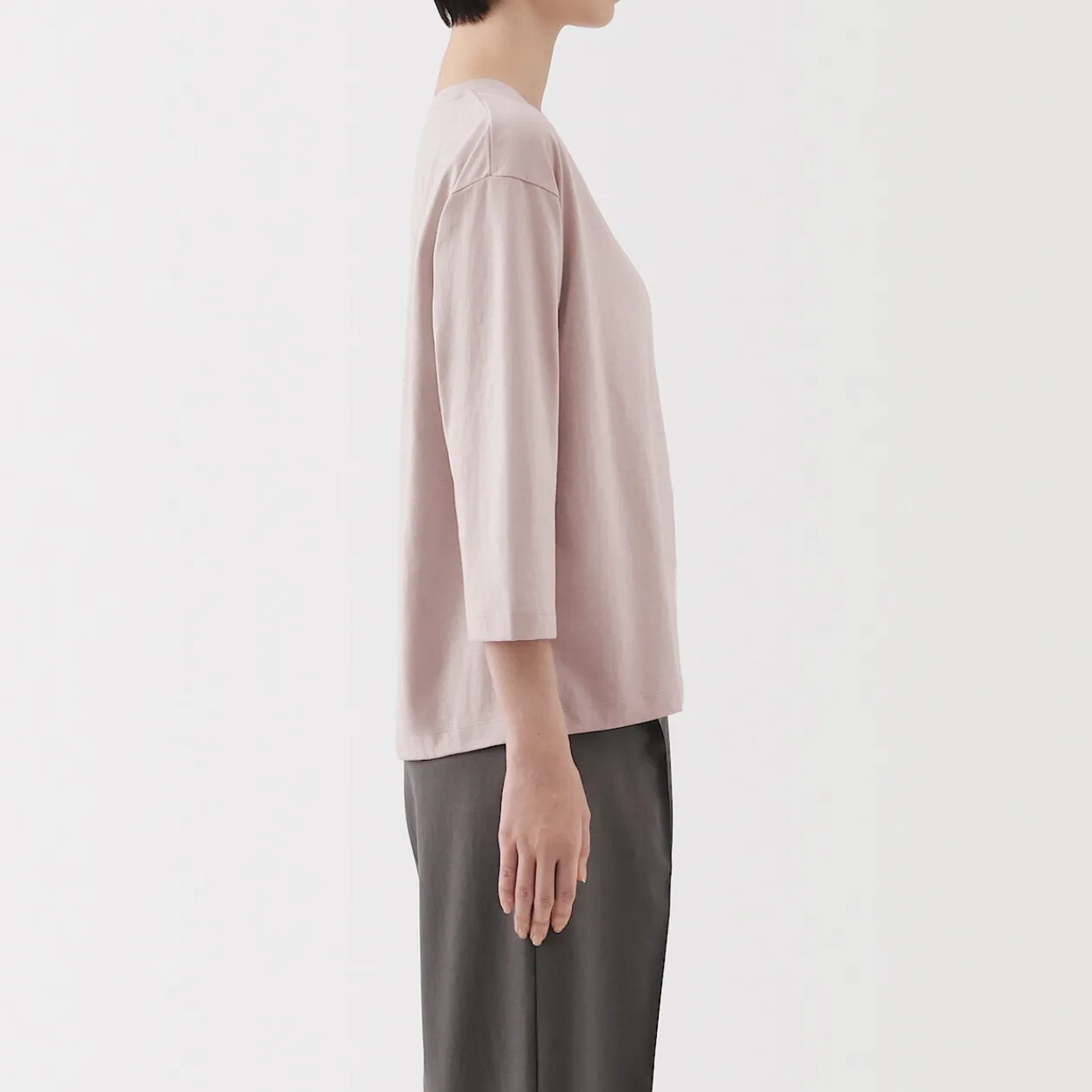 Hauts Et T‐Shirts^Muji T‐shirt à manches 3/4 en coton mélangé pour femme