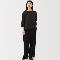 Hauts Et T‐Shirts^Muji T‐shirt à manches 3/4 en coton mélangé pour femme