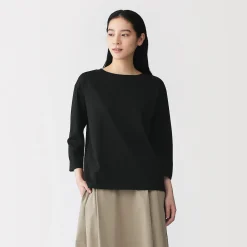 Hauts Et T‐Shirts^Muji T‐shirt à manches 3/4 en coton mélangé pour femme