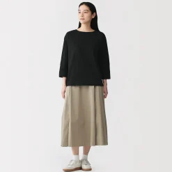 Hauts Et T‐Shirts^Muji T‐shirt à manches 3/4 en coton mélangé pour femme