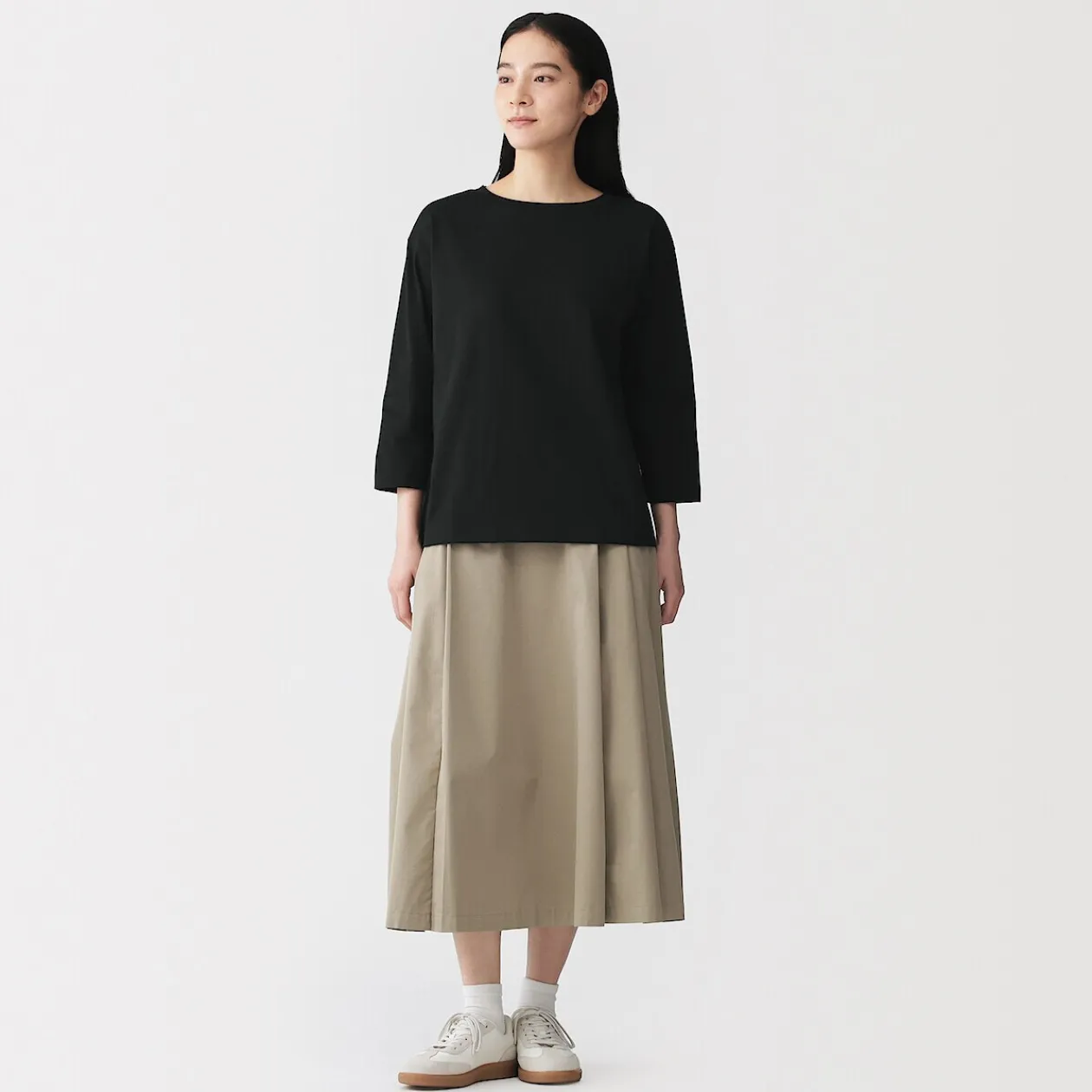 Hauts Et T‐Shirts^Muji T‐shirt à manches 3/4 en coton mélangé pour femme
