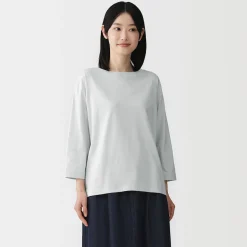 Hauts Et T‐Shirts^Muji T‐shirt à manches 3/4 en coton mélangé pour femme