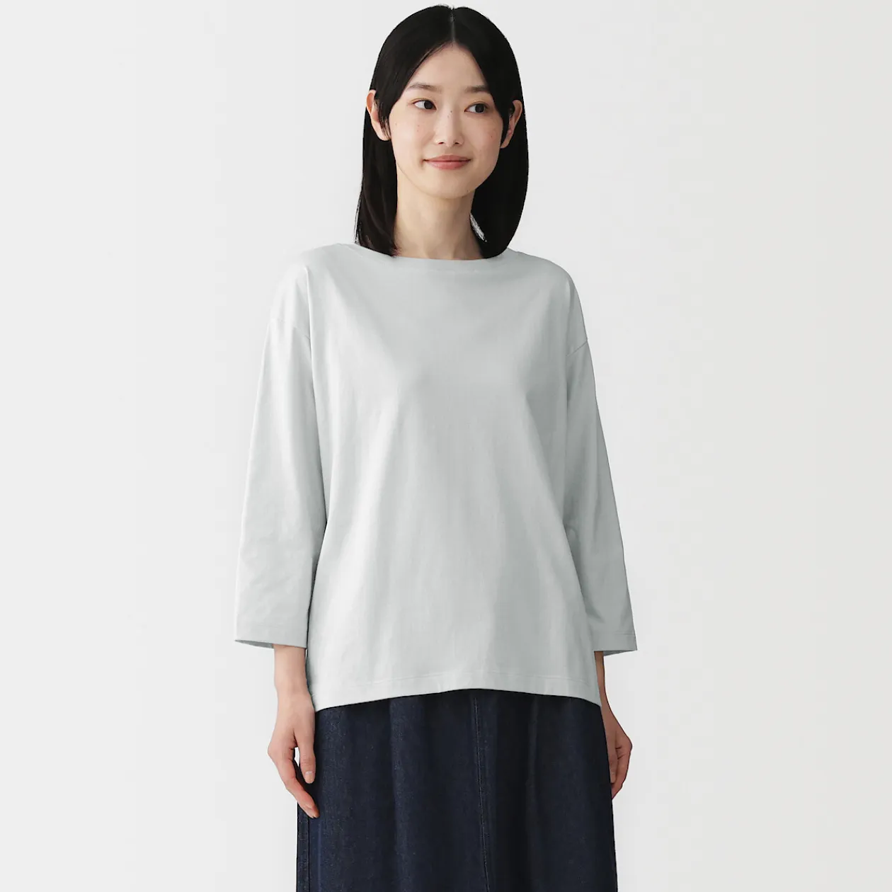 Hauts Et T‐Shirts^Muji T‐shirt à manches 3/4 en coton mélangé pour femme