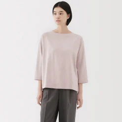 Hauts Et T‐Shirts^Muji T‐shirt à manches 3/4 en coton mélangé pour femme