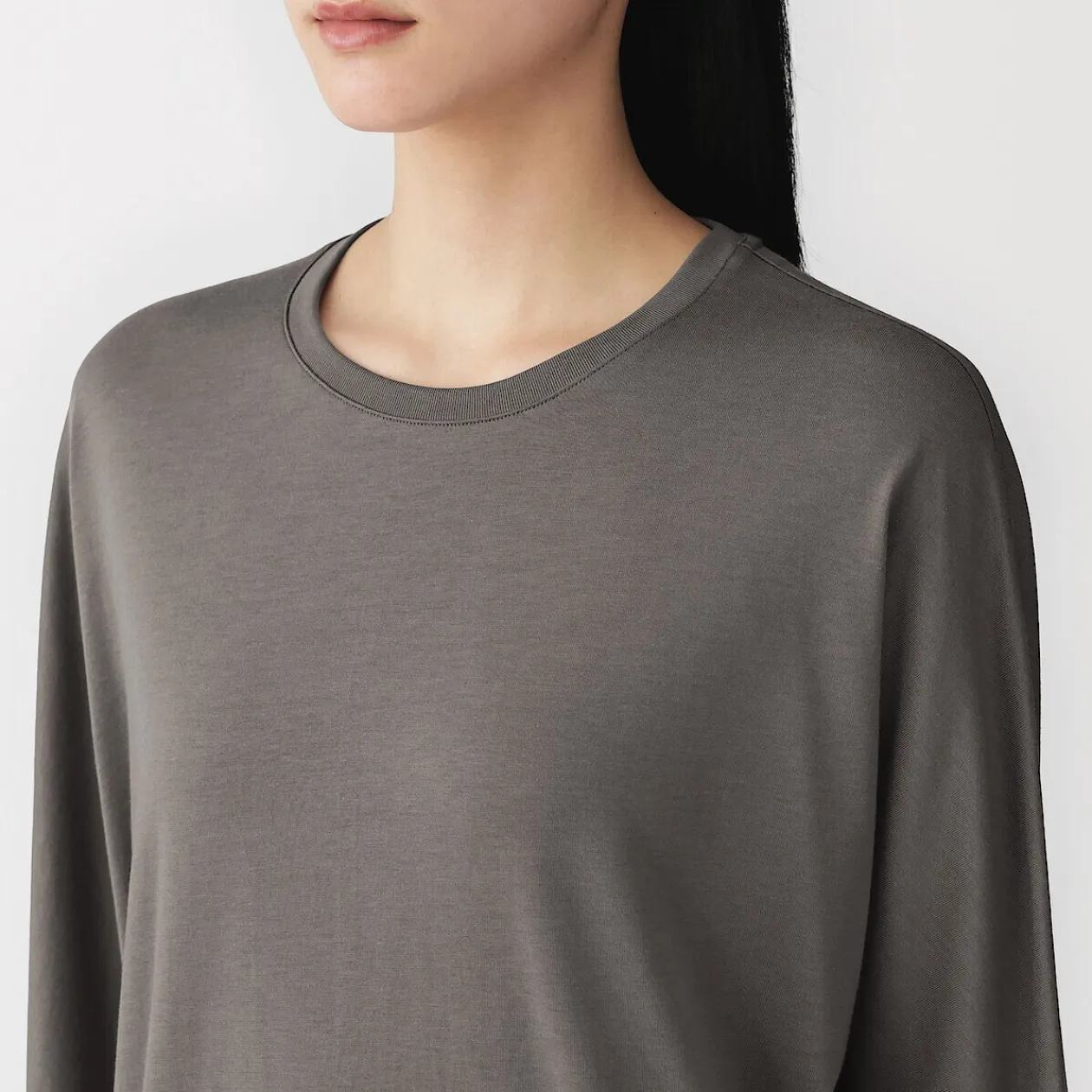 Hauts Et T‐Shirts^Muji T-shirt à manches longues chauve-souris en jersey lyocell pour femme