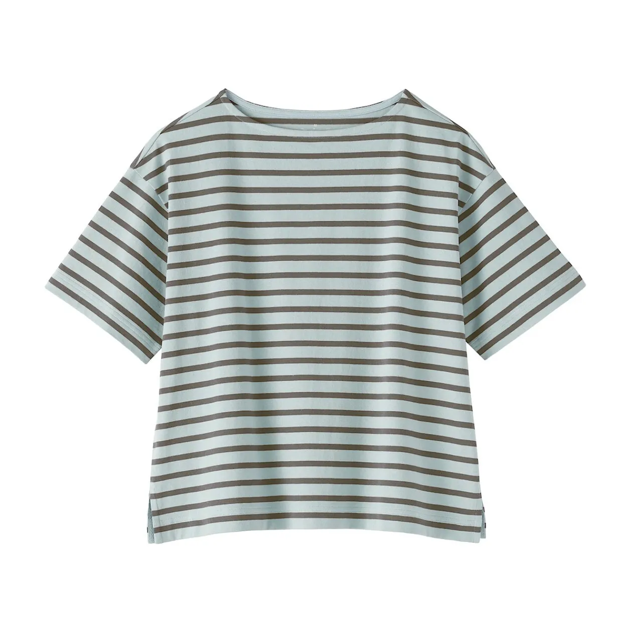 Hauts Et T‐Shirts^Muji T-shirt à manches mi-longues et col bateau en coton épais pour femme