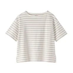 Hauts Et T‐Shirts^Muji T-shirt à manches mi-longues et col bateau en coton épais pour femme