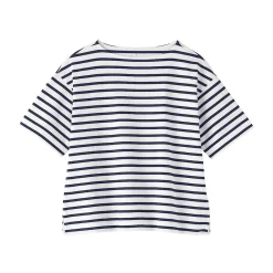 Hauts Et T‐Shirts^Muji T-shirt à manches mi-longues et col bateau en coton épais pour femme